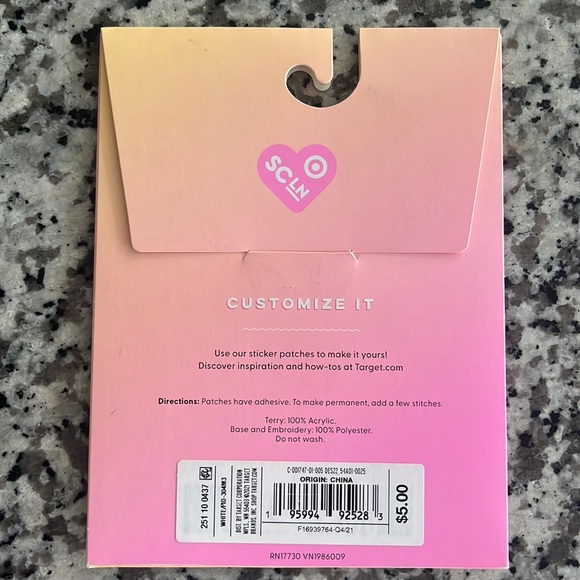 STONEY CLOVER X TARGET FLOWER STICKER PATCH - Picture 2 of 2